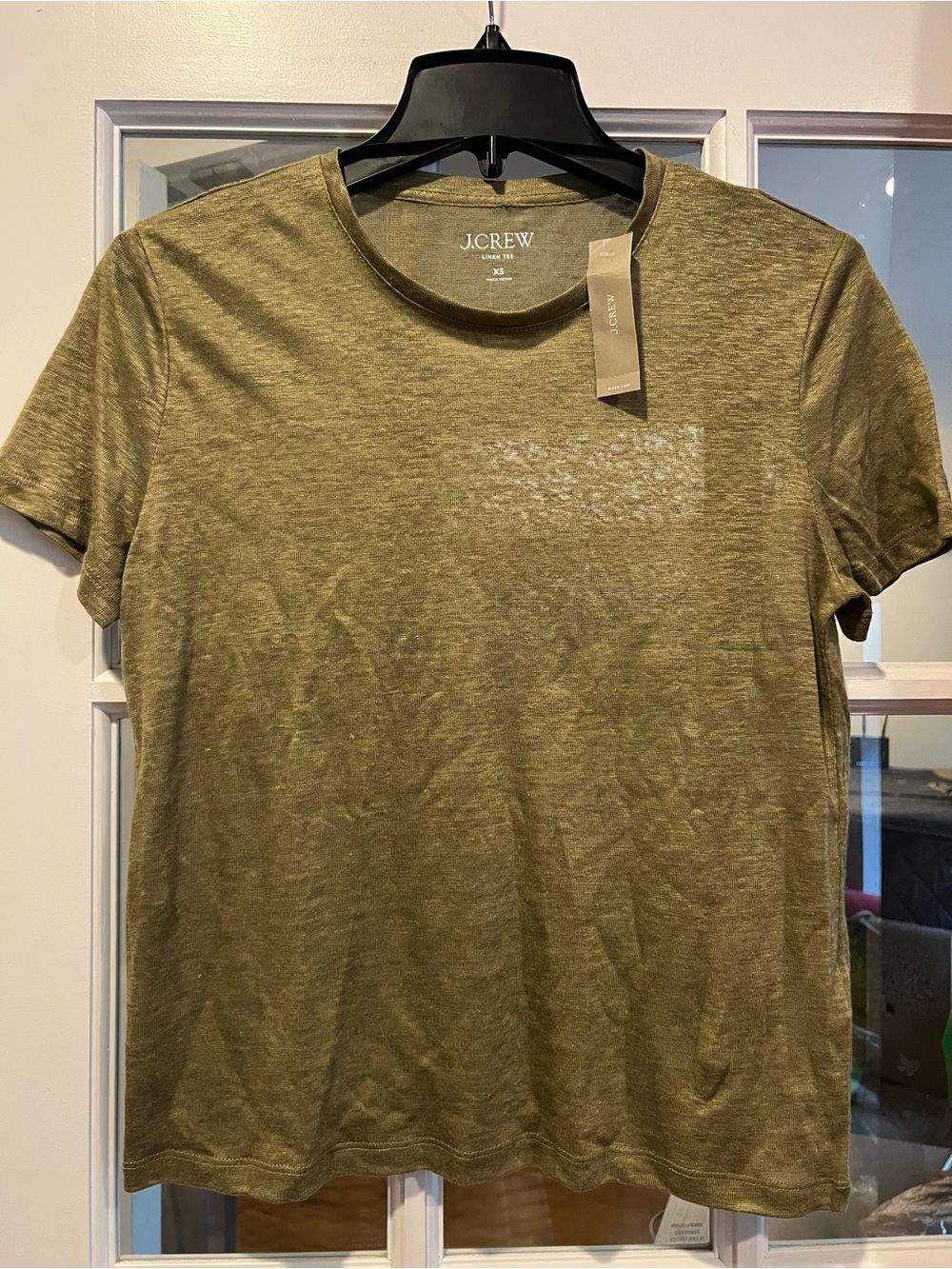 J. Crew Women's Olive Green Short Sleeve Crewneck Tee